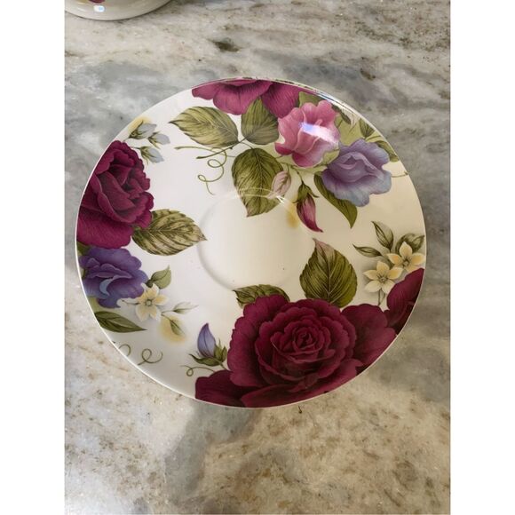 Victoria Secret Rose Teapot with matching Cups and Saucers #tea party - Picture 9 of 10